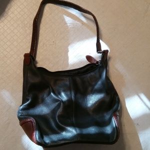 Black leather Fossil shoulder bag